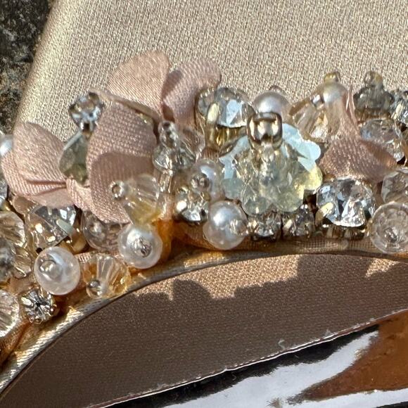 Badgley Mischka Party Telissa Kitten High Heel Sandal Size 6 Wedding Prom Dance - Picture 4 of 12